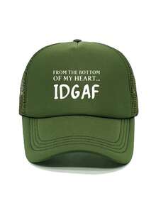 1pc Fashion Sponge Cap Letter Printing Adult Truck Driver Hat Baseball Hat Fishing Hat Funny Gift Hat For Men And Women Spring And Summer - Multicolor - View 12