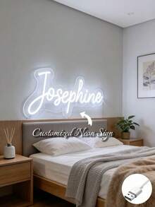 1 đèn neon LED tùy chỉnh, đèn trang trí tường cá nhân hóa với độ sáng điều chỉnh được, nguồn USB, đèn quà tặng lễ hội, biển hiệu neon cá nhân hóa cho đám cưới, sinh nhật, tiệc tùng, phòng ngủ, quán bar, salon, cửa hàng kinh doanh, tên logo, biển hiệu LED, quà tặng Giáng sinh, trang trí nhà lãng mạn, hoàn hảo cho trang trí tường, lễ hội, Halloween, tiệc tùng. - Trắng mát - Xem 11