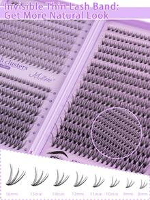 MEM 640件套睫毛嫁接套装 - DIY睫毛教程,包含假睫毛、胶水、卸妆液、镊子,适合专业人士和新手在家轻松使用。睫毛嫁接入门套装:包含假睫毛、胶水、卸妆液和工具,让您在家也能像专业人士一样嫁接睫毛。专业家用睫毛嫁接套装。 - 黑色 - 查看 9