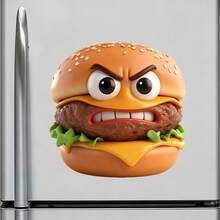 Hangry Mode: Maximum: Furious Cheeseburger Buddy With Cheese-Gritted Grin & Fierce Eyes, The Ultimate Mood Food For Your Kitchen – When You're Angry But Also Need A Burger - I - View 2