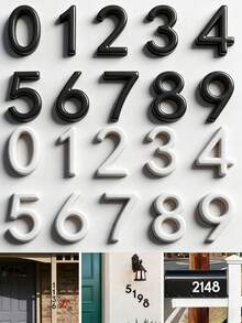 高品质独立式3D亚克力邮箱号码牌，0-9亚克力数字地址牌贴纸，自粘式，耐候性强，3D立体效果。使用这些地址号码牌，让您的地址清晰可见。适用于各种场所，例如住宅、花园、邮箱、仓库、办公室、公寓、酒店、餐厅、咖啡馆、停车场、商业建筑等等。 - 數位 - 查看 2