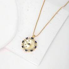 1 chiếc mặt dây chuyền hình mắt quỷ bằng đồng mạ vàng 18k đính đá Zirconia nhiều màu sắc, trang sức cao cấp, thiết kế tối giản, món quà thanh lịch dành cho phụ nữ. - Vàng - Xem 6