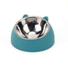 1个不锈钢猫头鹰造型宠物碗，猫狗食水碗，宠物用品 - 220毫升 - 查看 9