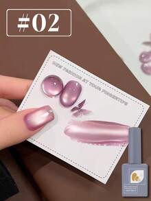 Mec 12ml Rose Wine Cat Eye Gel Nail Polish, 6 Colors Selected Magnetic Sheer Gel, Translucent Pink Purple Bordeaux Red Tones, Glass Bead Shimmer Effect, Soak Off UV/LED Curable Long-Lasting For Date & Office Manicure - Multicolor - View 14