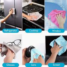 5/10/20pcs Ultra-Fine Microfiber Cleaning Cloths • Window Cleaning Cloths • Magic Cleaning Cloths • Fish Scale Towels • Lint-Free Cloths • Suitable For Glass, Kitchen, Countertops, Mirrors, Dishes, Drying Cloths, Cars • Glass Polishing Cloths - 混色10條 - 查看 10
