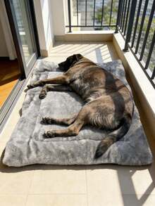Cama lavable para perros (adecuada para perros pequeños y gatos), Almohadilla suave para jaula de perro, Estera delgada para perros - Tamaño 45x60cm/17x23 pulgadas, Sistema gris, Almohadilla delgada - Multicolor - Ver 5