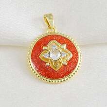 1个铜质心形贝壳圆环吊坠，可DIY手链、项链、脚链饰品，适合作为送给女性/情人节/母亲节/朋友和同事的礼物 - 彩色 - 查看 24