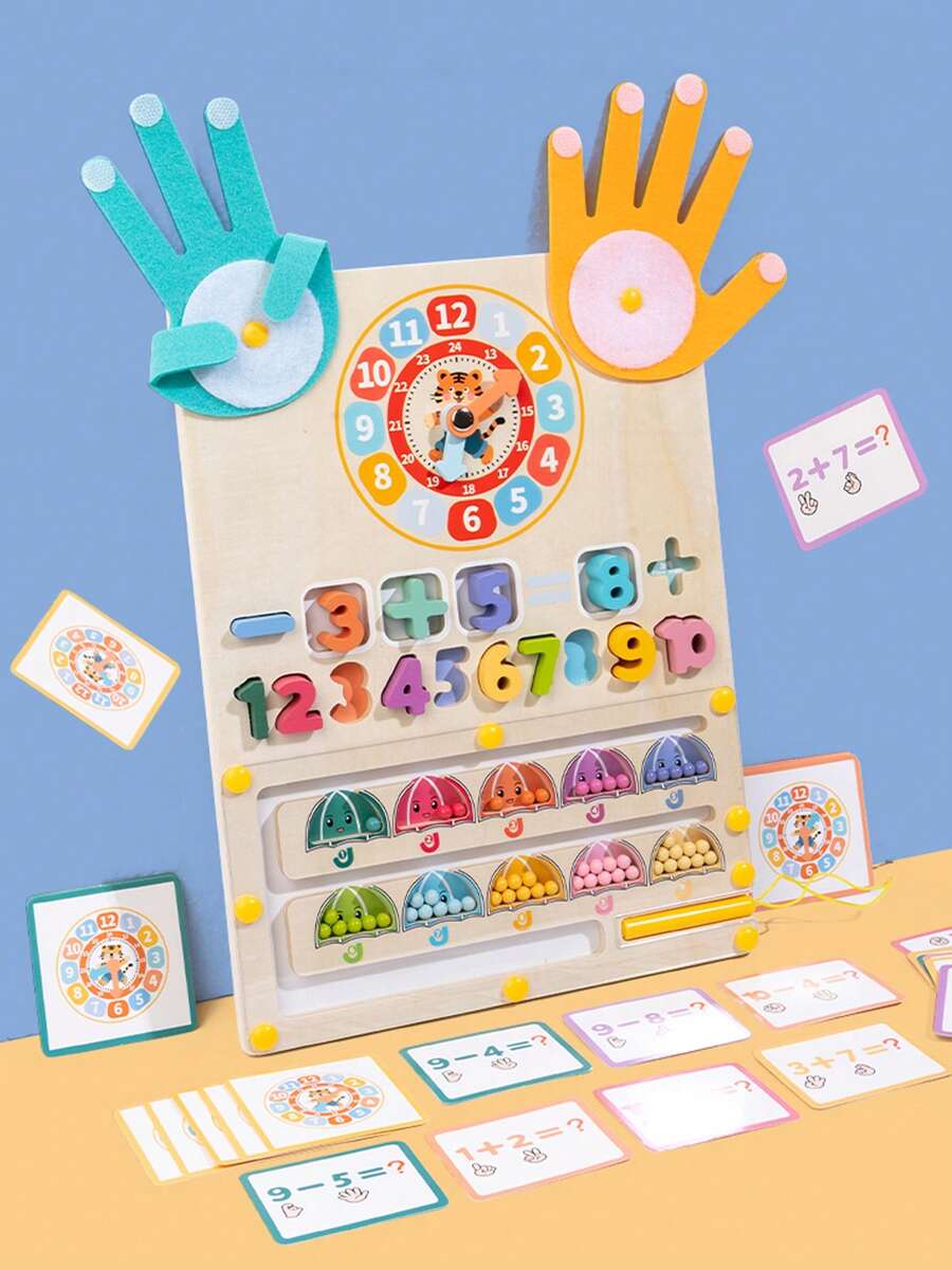 Children's Early Educational Toys, Multifunctional Magnetic Walking Counting Maze, Number Addition And Subtraction, Finger Arithmetic, Clock Recognition Early Education Toy, Spatial Logic Thinking Pen Holding Toy, Number Thinking Game To Develop Logical Thinking And Hand-Eye Coordination