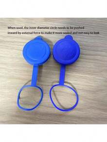1/2/3/4pcs 3/5 Gallon Water Dispenser Bottle Caps, Silicone Reusable Replacement Lids, Leak-Proof Bottle Caps, Fit 55mm Water Cooler Bottles, Random Styles - Blue - View 9