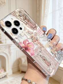 Religious 1pc Personalized Cross & Virgin Mary Graphic Aesthetic Pattern Transparent TPU Shock-Absorbing Anti-Fingerprint Phone Case, Compatible With IPhone 16 Pro/16 Plus, 15/15 Pro Max/15 Pro, 11/12/13/14 Pro Max, 11 Pro/11 Pro Max, 12 Pro/12 Pro Max, 13 Pro/13 Pro Max, 14 Pro/14 Pro Max, Creative Soft Case With Premium Feel Compatible With Samsung Phones - Multicolor - View 3