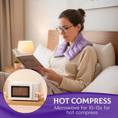 1 Pack Microwave Heating Pad For Neck Shoulders And Back With Moist Heat, Weighted Microwavable Heated Neck Wrap Warmer,Non-Electric Hot/Cold Relax Pad For Neck, Shoulder, Back, Legs, Knees, Ideal For Home, Office, Physical Heating Pad, Home Comfort, Ergonomic Design, Durable Construction, Comfortable & Portable For Daily Warmth, Ideal Gift For Valentine's Day, Mother's Day, New Year, Comfortable Shoulder Massager