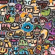 100pcs Cute Stickers, Retro Style Stickers, Art Creation, Children's Gift, Suitable For Bicycle, Guitar, Notebook - Multicolor - View 10