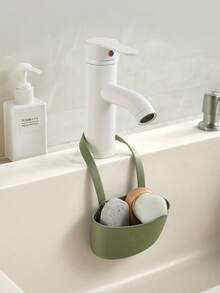 Kitchen & Bathroom Drain Rack, Hanging Basket, Household Sink Storage Organizer, Single/Double Layer Drain Rack - Multicolor - View 3
