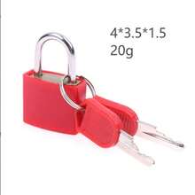 2pcs Colorful Mini Luggage Locks (Black + Rose Red), Plastic Shell, Zinc Alloy Material, Compact & Elegant, With Keys, Suitable For Luggage, Backpacks, Gym Lockers, Briefcases, Also Applicable For Classroom Pairing Games. This Handbag Lock Is A Back-To-School Essential And A Must-Have For Postal Workers. - Multicolor - View 13