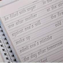 成人练字笔记本 | 可重复使用书法练习本 | 白纸配黑墨水笔 | 适合日常办公、书法练习、日常记录 | 专业笔记本 | 粗体字，书写笔记本 - A - 查看 2