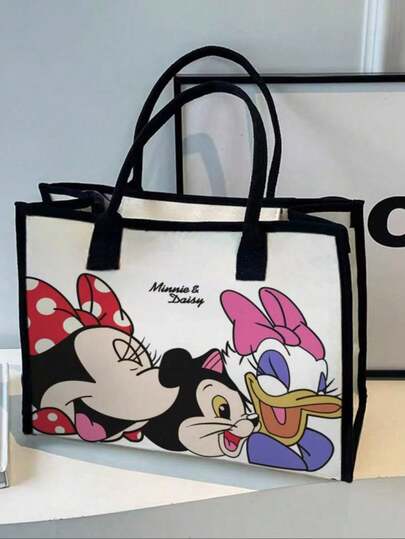 Disney Stitch 3D Printed Student School Bag, Portable Shoulder Canvas Bag, Travel Satchel For Boys And Girls, Anime Kawaii Cartoon Back To School Bag, Versatile Shoulder Crossbody Bag For Short Trips