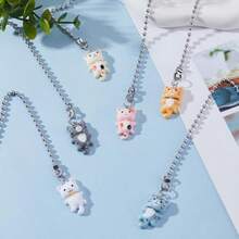 PLIGREAT 12 Pcs Ceiling Fan Pull Chain Extenders Cute Cat Ceiling Fan Extension Resin Cat Pull Chain Pendant With Connector For Light Lamp Ceiling Fans Home Decor 6 Styles - As Pic - View 5