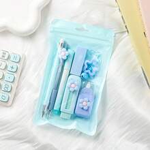 7合1多功能文具套装 - 4种颜色可选，点亮您的办公时光，包含伸缩橡皮擦、荧光笔、圆珠笔等，是创意人士的理想7件套文具组合。 - 1 Set - 查看 9