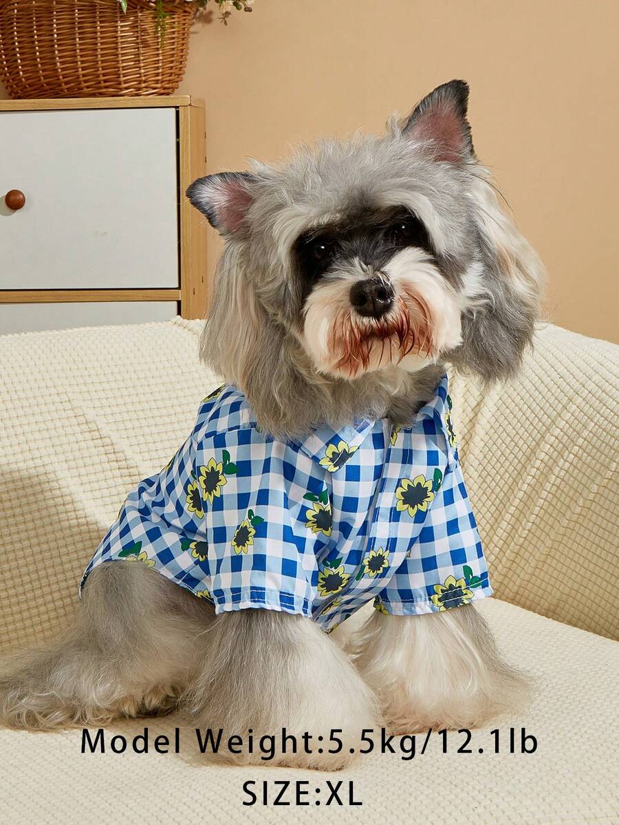 1 pieza Camisa ajustada de estilo británico para gatos/perros de poliéster sin estiramiento, adecuada para mascotas pequeñas a medianas, especialmente no adecuada para perros grandes (el producto es pequeño, se recomienda pedir 1-2 tallas talla grande)