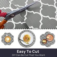 1 Roll Thick Gray Non-Slip Washable EVA Refrigerator/Cabinet Liner Mat, Easy To Cut - Grey - View 5