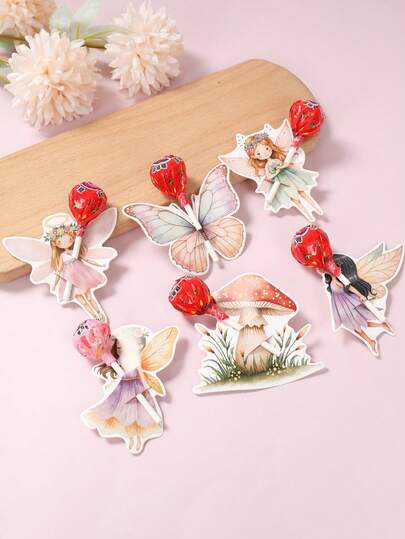 48pcs Cute Fairy And Butterfly Lollipop Decoration Cards, Birthday Party Decor, Girls Fairy Party Lollipop Holder Cards, Fun Candy Holder Cards,Magical Fairy Party Lollipop Holders, Easy DIY Candy Decor, Gender Reveal Party Decor,1st Birthday Decor, Baby Shower Decor, Wedding Decor, Baby Shower Gift