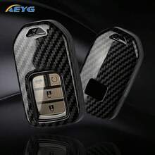 Casing Pelindung Kunci Mobil ABS Gaya Serat Karbon untuk CRV CR-V, Civic, Accord, HR-V HRV, City, Odyssey, XR-V, Aksesoris Casing Kontrol Jarak Jauh Tanpa Kunci - Honda A - View 4