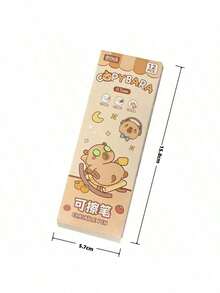 1 Set Capybara Themed Stationery Gift Box Set, Includes Various Capybara Design Items Such As Pen, Pencil Case, Notebook, Stickers, Eraser, Sticky Notes, Pendant, Etc. A Great Choice For Graduation Gifts, Birthday Gifts, Back To School Gifts, Valentine's Day Gifts (Stationery Styles And Colors Are Random) - Multicolor - View 8