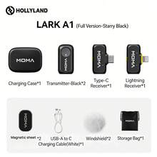 Moma LARK A1 All-In-One Wireless Lavalier Microphone With Charging Case, For Mobile Live Streaming, Intelligent Noise Cancellation, And Dopamine Reduction; Mini Interview And Shooting Microphone - View 33