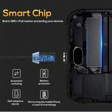 1条三合一磁吸可拆卸数据线，快充线，兼容 17 Pro Max/17 Pro/17 Plus/17/16/15/14/13/12/11/XS/XR/8/7/6、S25/S24/S23/S22/S21/S20 Ultra Plus系列 - 彩色 - 查看 5