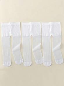 3pcs Ultra-Thin Stirrup Dance Tights, Stretchy Leggings Suitable For Girls - White - View 14