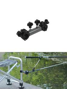 1 pieza de marco de paraguas tipo tanque, marco de paraguas multifuncional, marco de paraguas universal, conector de abrazadera fija para balsa de paraguas universal - Negro - Ver 1