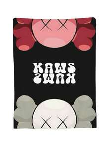 Kawss Kawaii Kaw Blanket Luxury Anime Flannel Blanket - Ultra Soft Cartoon Print, The Perfect Gift For Any Occasion, Christmas, Birthday, For Home, Camping & Travel Use - Black - View 4