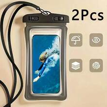 1 pieza Funda de teléfono universal impermeable, Funda protectora de teléfono 3D impermeable, Bolsa impermeable para teléfono, Adecuada para funda de teléfono para nadar y bucear con pantalla táctil, Funda de teléfono para cámara submarina, Bolsa de viaje portátil ajustable con cordón, Hecha de material de PVC, Sin batería requerida, Adecuada para viajes, playa, piscina, crucero, compatible con iPhone/Galaxy, Adecuada para viajes, escuela, estudiantes universitarios, regalo perfecto para aventureros, Evita daños por agua a los teléfonos - Multicolor - Ver 13