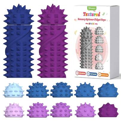 Pocket Spike Keychain With Clicking Button Spinner - Sensory Toy For Relieving Anxiety, Improving Focus, And Stress Relief. Ideal Novelty Gift.