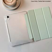 Triple Fold Tablet Protective Cover, Compatible With Honor Pad X8a, X9a, Tab M11, Pad 2 11", Matepad SE 11 2024, Matepad 11.5S. Features Intelligent Sleep/Wake, Anti-Fall Protection, Matte TPU Case With Pen Slot - Three-fold Pen Slot - View 19