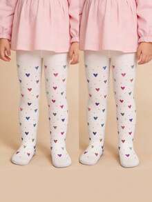Colorful Dance Tights, Colorful Butterfly & Star Printed Stirrup Tights For Kids, Soft & Comfortable, Colorful Printed Tights - Multicolor - View 14