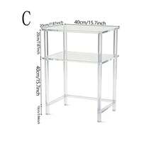 一套控制台桌，现代两层/三层透明沙发边桌，窄款亚克力边桌，独特简约设计，适用于客厅、走廊、玄关 - 查看 11