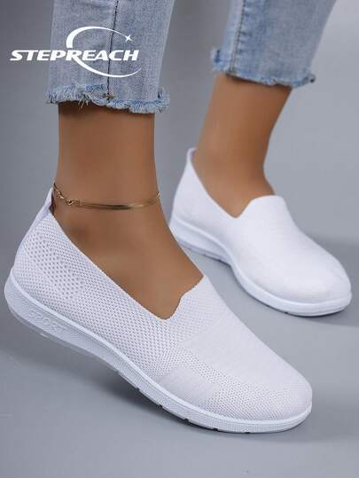 STEPREACH 秋冬春季新款女士运动鞋，时尚透气轻便防滑休闲运动鞋，乐福鞋