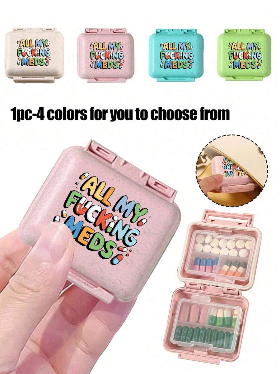 Hộp đựng thuốc mini 6 ngăn di động, hộp đựng thuốc, hộp đựng thuốc du lịch in hình "My Pill Bag" và hình viên thuốc, hộp đựng thuốc 6 ngày/tuần, hộp đựng thuốc du lịch lần đầu, hộp đựng vitamin hàng ngày, hộp đựng thuốc bỏ túi, hộp đựng đồ xinh xắn, vật dụng cần thiết trong gia đình và khi đi du lịch.