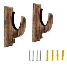 2Pcs Universal Wooden Wall Mount Shotgun/Rifle Gun Rack Display Storage Hooks - View 7