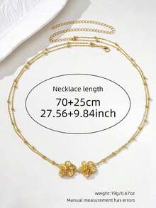 Fashionable Multi-Layer Waist Chain With & Daisy Pendant, Elegant Accessory Women (Excluding Box) - Yellow Gold 2 - View 10