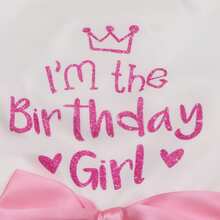 1 chiếc váy màu hồng "Tôi là cô gái sinh nhật" cho chó cưng, in hình nơ và trái tim, thích hợp cho chó nhỏ/trung bình, mèo, quà tặng sinh nhật. - Hồng - Xem 7