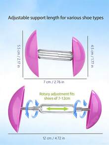 Adjustable Height Lift Shoe Insoles, Invisible Air Cushion Design, Anti-Collapse Support Height-Increasing Shoe Pads For Shoes And Boots - Upgraded Pink - View 3