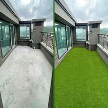 Césped artificial, cinturón de aislamiento paisajístico, alfombra verde, muro municipal, césped artificial, hierba falsa, hierba aislante del calor, alfombra de césped, estera de aislamiento, espacio de verdor artificial, decoraciones de plástico artificial para exteriores, cinturón de aislamiento para pasillo de boda, área paisajística, césped artificial, hierba falsa, hierba aislante del calor - 50*500 - Ver 5