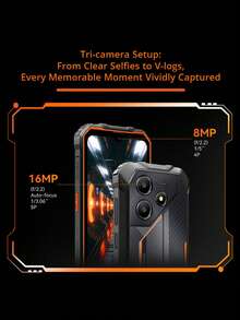 Blackview Oscal MARINE 2 NFC 智能手机全球版 4GB+64GB/8GB+256GB 6.56 英寸高清+显示屏 11000mAh 超大电池 Unisoc Tiger T615 强大的 Gemini AI 2.0 神奇的 AI 照片编辑工具 Android 15 - 黑色 - 查看 5