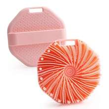 Premium Silicone Body Brush, Shower Scrubber, Quick-Dry Exfoliating Alternative To Loofah, Hygienic, Lathers Well, Long-Lasting Gentle Exfoliating & Massaging Scrubber, Suitable For Women, Men, Sensitive Skin - Pink - View 7