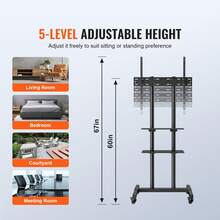 TV Mounts, Stands & Turntables - Black - View 3