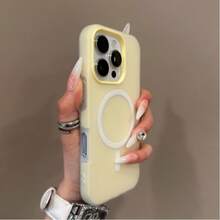 Liquid Silicone Phone Case In Solid Yellow - Anti-Yellowing & Soft Protective, Compatible With [Device], Waterproof, Shockproof, Anti-Fall, Anti-Scratch - Kiểu 9 (1 chiếc) - Xem 5