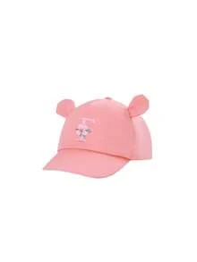 1pc Baby Infant Ear Protection Adjustable Letter Baseball Cap, Suitable For Princess Girls Travel Outdoor Activities Daily Use Birthday Gift - Pink - View 10