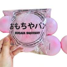 13cm Pink Mini Bun Squishy Toy, Bottom With Sticky, Slow Rebound, Helps Relieve Sensory Stress - Multicolor - View 12